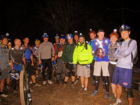 Great turnout! .... 16 + 2 Nobmobbers on August Nightride
